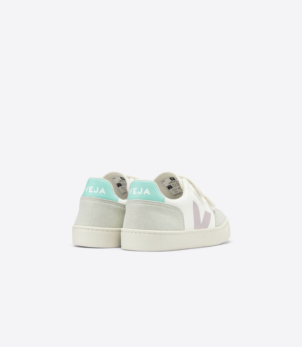 Veja Sneakers Kids - V-12 Velcro Chromefree - White - 5641NMSOK